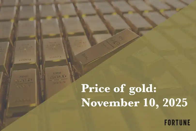 Current price of gold as of November 10, 2025