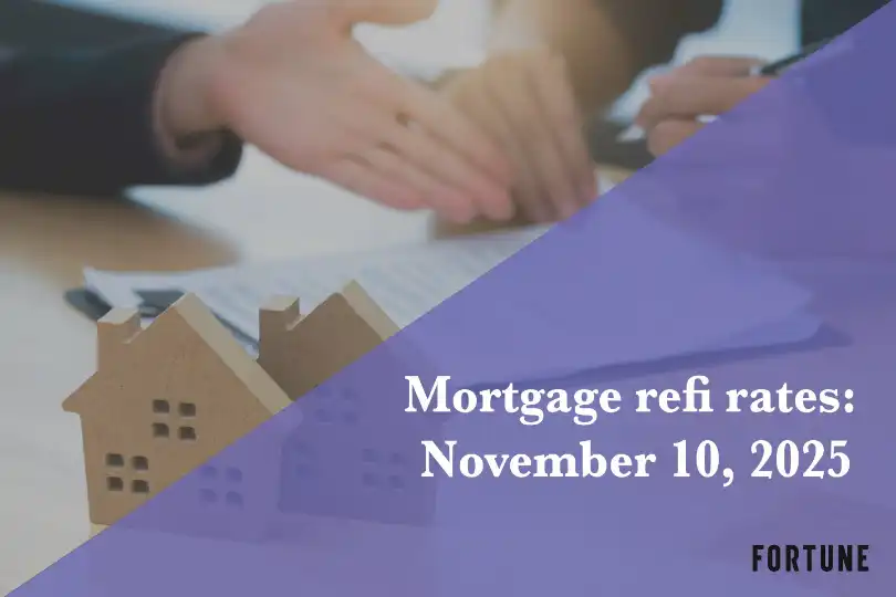 Current refi mortgage rates report for Nov. 10, 2025