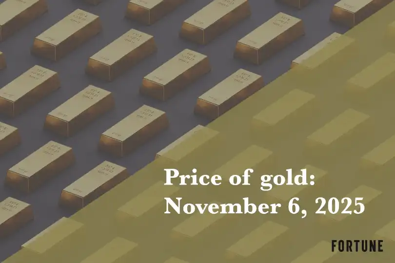 Current price of gold as of November 6, 2025