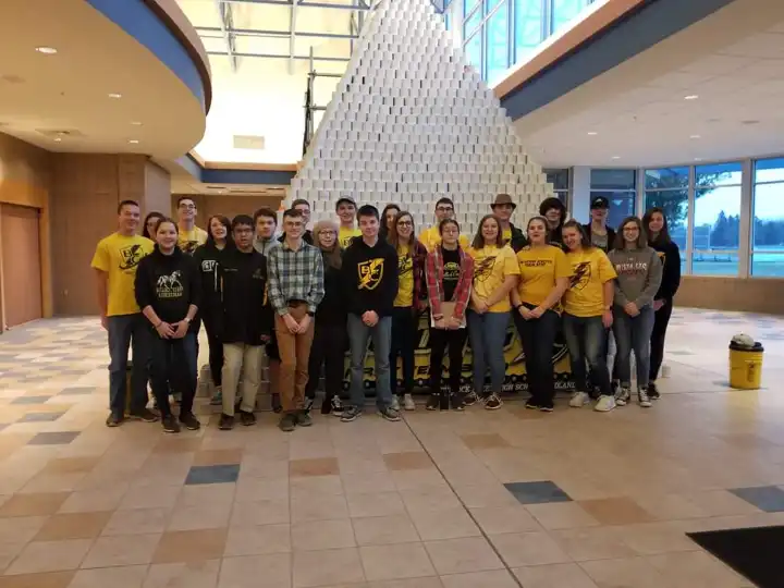 Robotics Team Sets Toilet Paper Pyramid Record